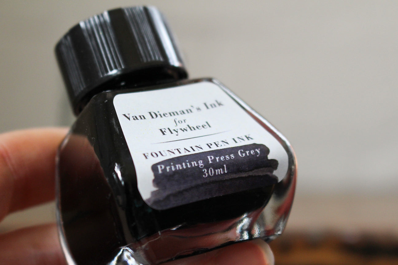 Van Dieman's Flywheel - Printing Press Grey Fountain Pen Ink