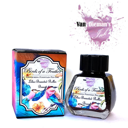 Van Dieman's Birds of a Feather - Lilac Breasted Roller Breast - Shimmering Fountain Pen Ink